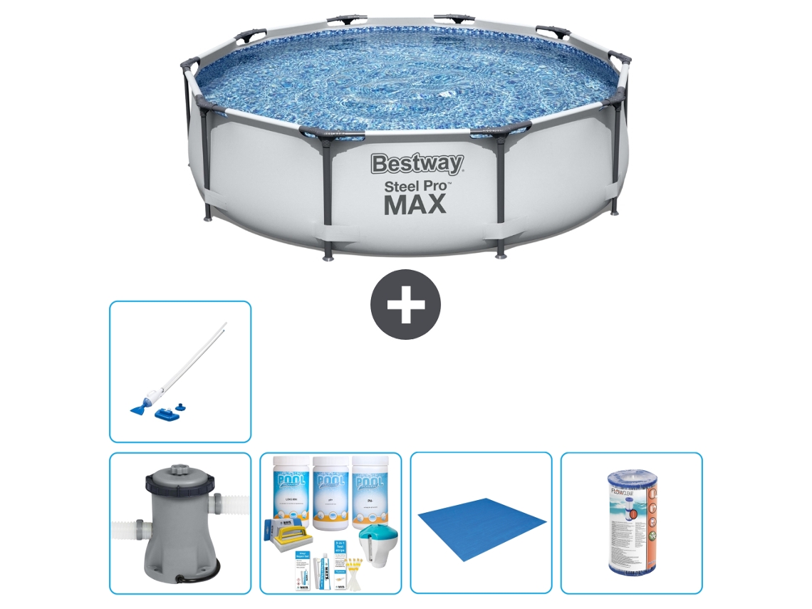 Piscina Bestway Steel Pro Max Redonda 305x76 Cm 6 peças S22137 BESTWAY