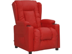 Recliner Chair, Recliner Chairs Vidaxl Vermelho Couro Artificial