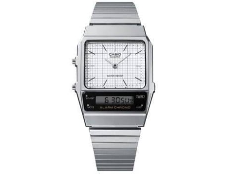 Relógio CASIO Vintage Homem (Resina - Prateado)