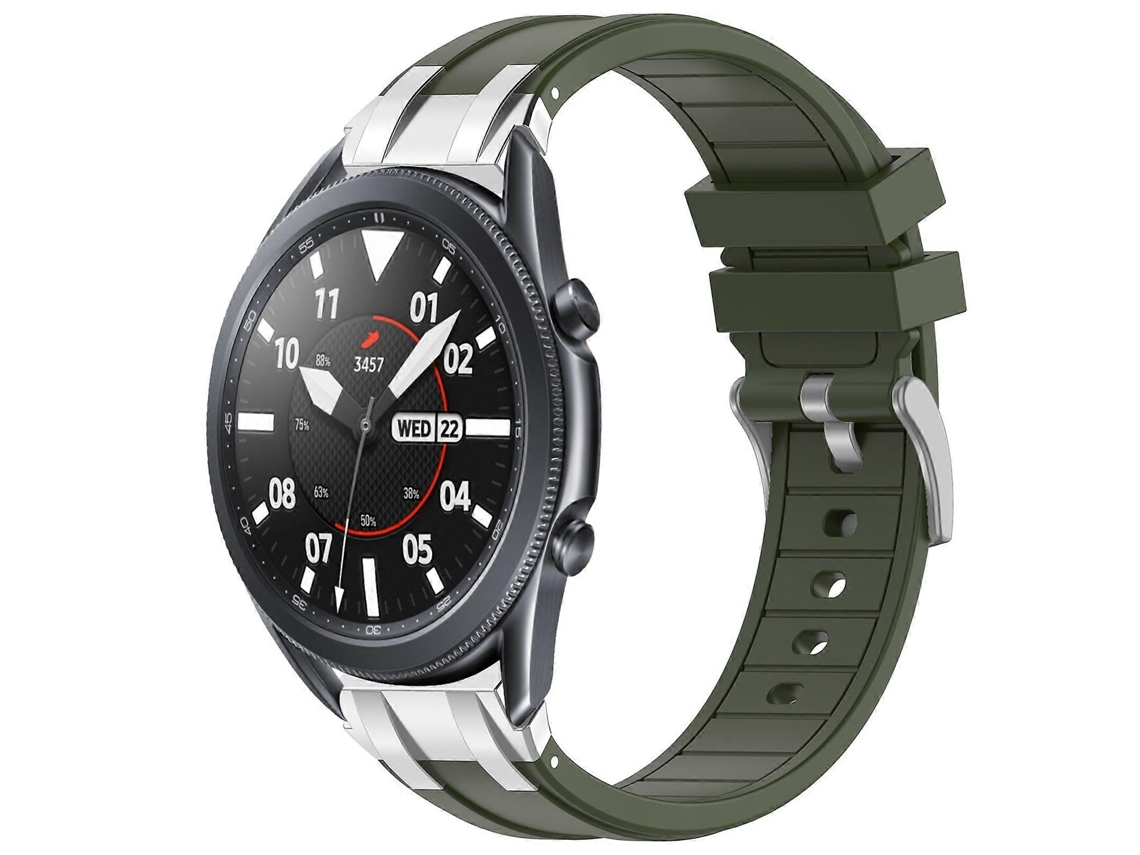 Pulseira De Silicone Royal De 22 Mm Com Fecho De Liberação Rápida Prateado