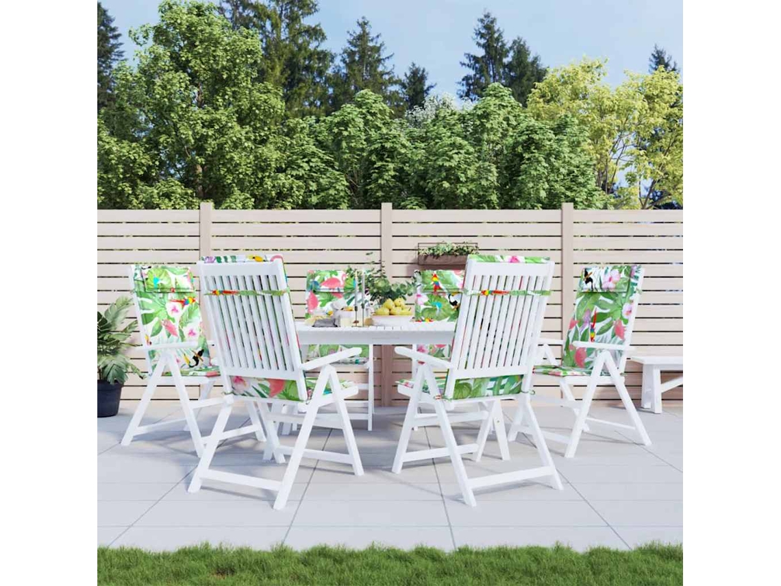 Vidaxl Almofadões P/ Cadeira Encosto Alto 6 Pcs Tecido Oxford Multicor
