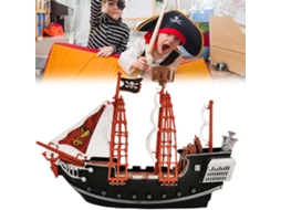 Primerox brinquedo de Navio Pirata para Crianças Modelo Decorativo Seguro 8+ Anos