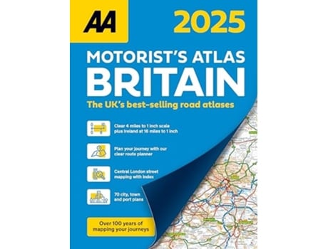 Livro AA Motorists Atlas 2025 de AA Publishing (Inglês)
