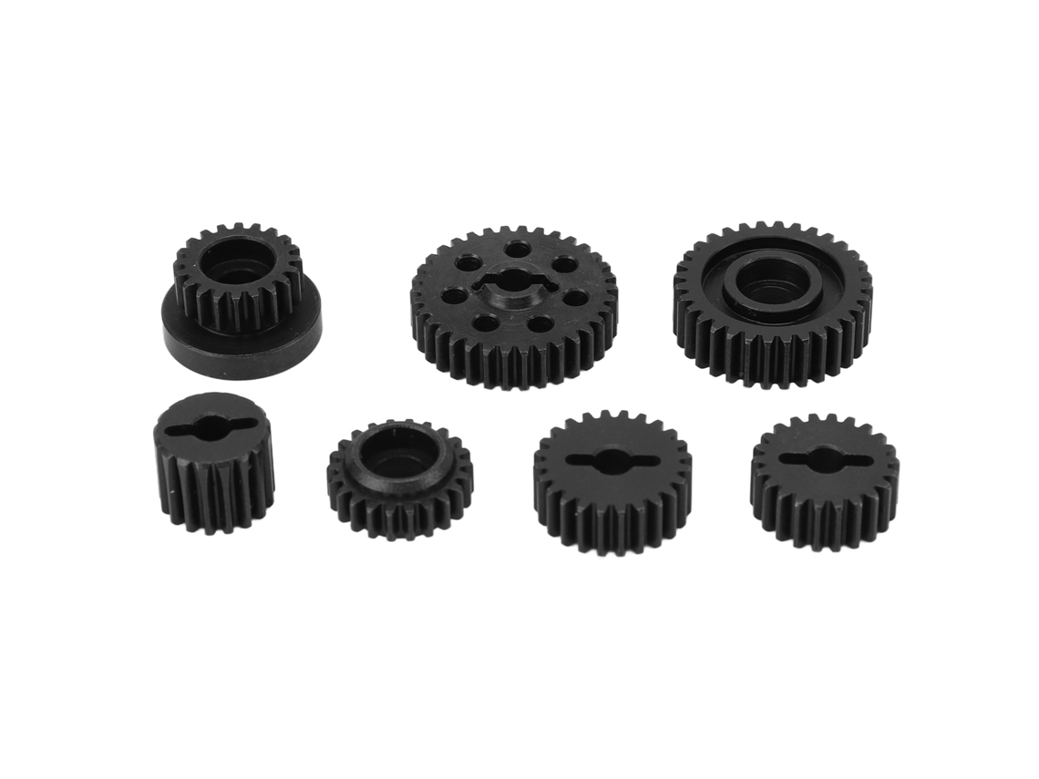 Conjunto de 7 engrenagens metálicas para caixa de transmissão de carro RC, substituição para o modelo Absima Sherpa 1/10.