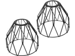 Conjunto de 2 Elegantes Abajures de Ferro Preto para Sala de Estar. SFUSHOS