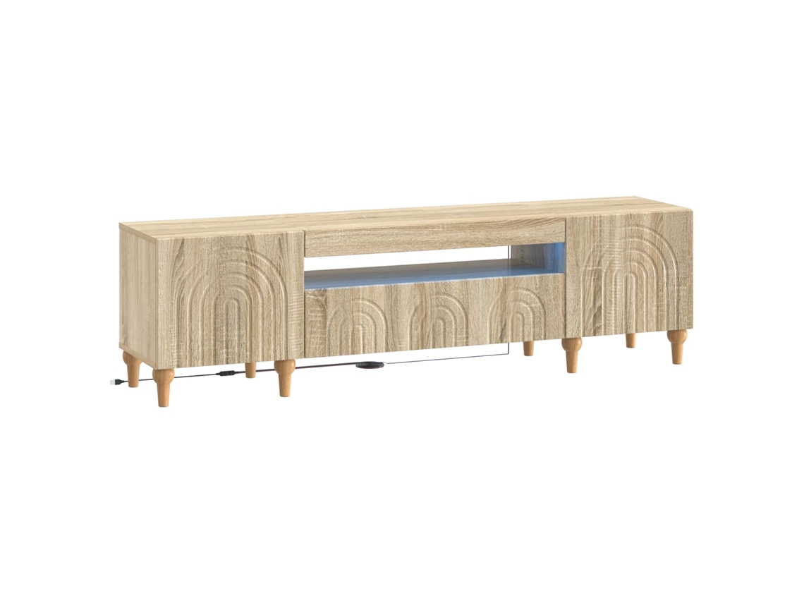 Vidaxl Gabinete De Tv Led Carvalho Sonoma Derivados De Madeira