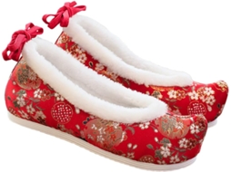 Sapatos Tradicionais Chineses Bordados Com Salto Plataforma E Tecido Respirável.