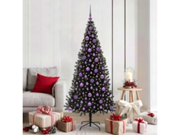 Vidaxl Árvore De Natal Preto 180 Cm Pvc