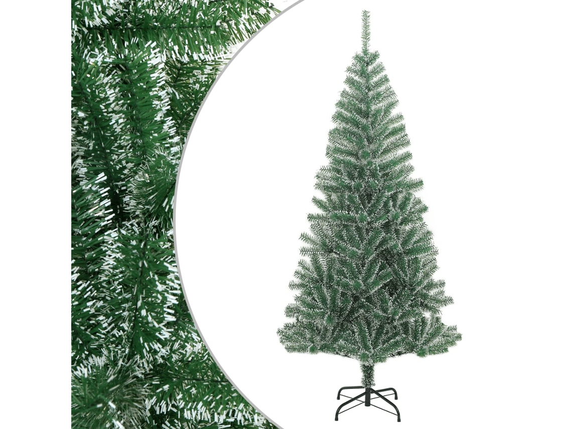 Vidaxl Árvore De Natal Artificial Com Flocos De Neve 240 Cm Verde