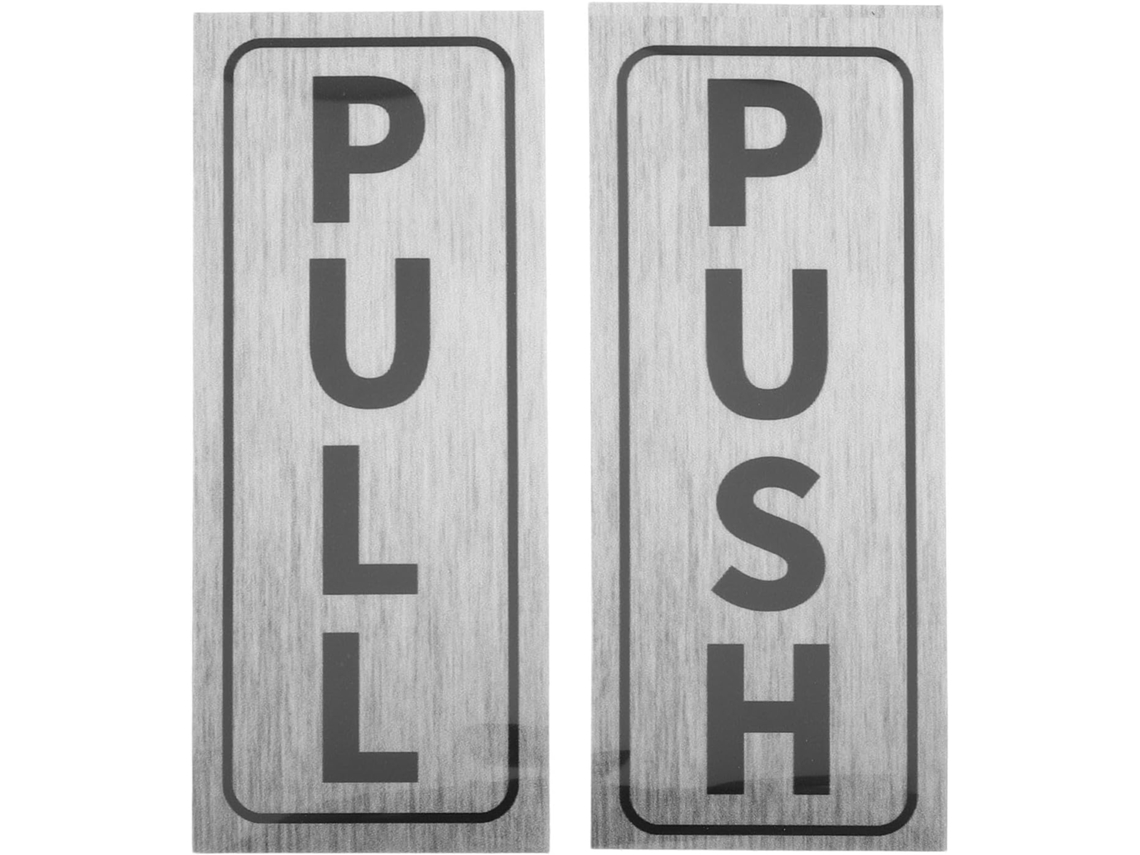 Placas Deslizantes Para Portas De Escritório Com Adesivo Na Parte Traseira E Design Elegante, 2 Peças Para Uso Em Lojas