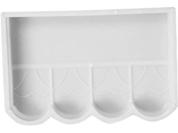 Molde De Plástico Branco Para Concreto, Ideal Para Cercas De Jardim. Fácil De Usar.