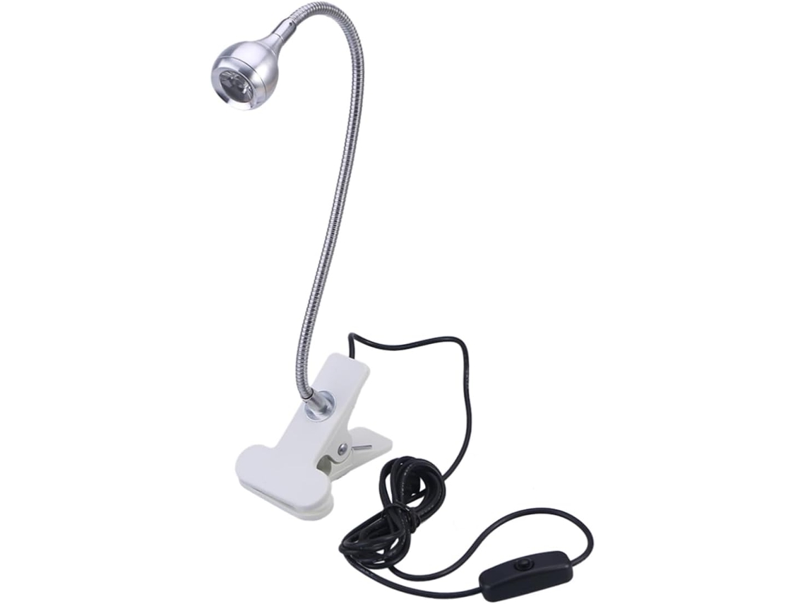Luminária De Mesa Led Usb Mikikit Com Clipe Flexível E Ajustável, Luz Quente Para Leitura E Como Luminária De Cabeceira