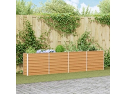 Vidaxl Canteiro De Jardim Elevado Marrom Claro 320 X 40 X 77 Cm