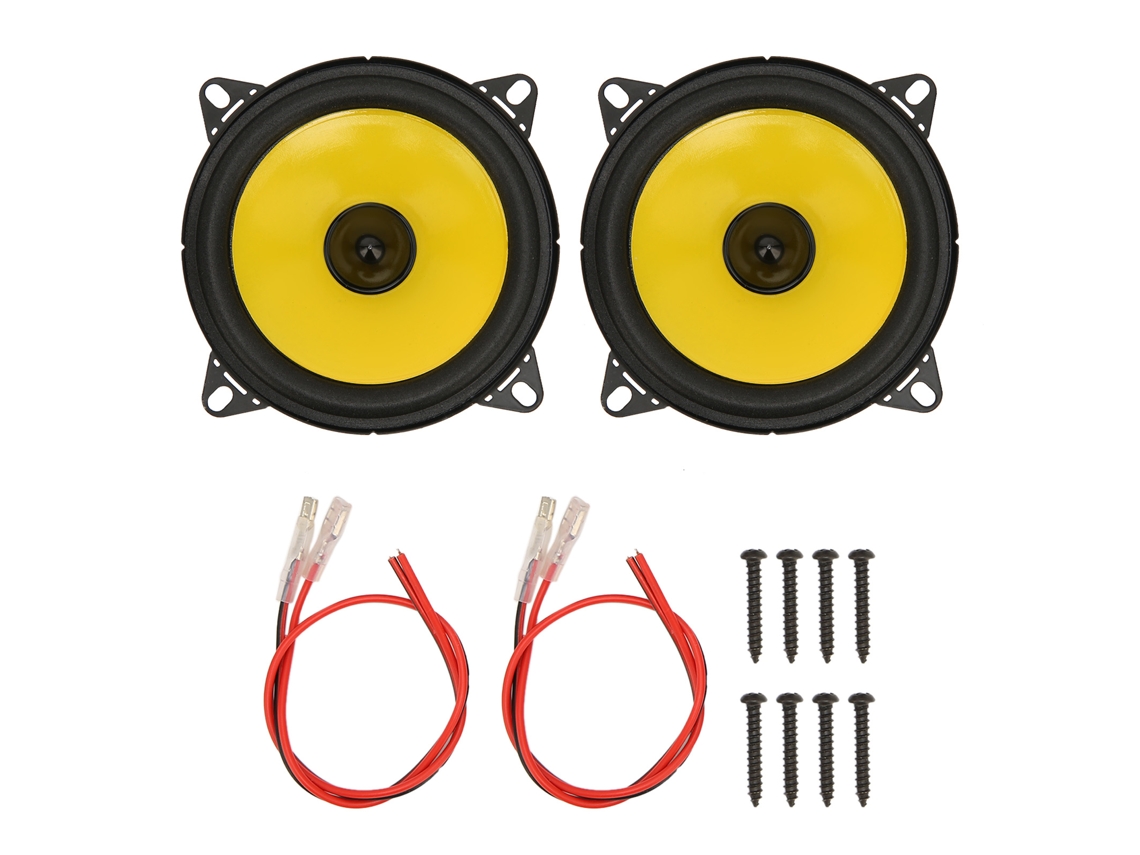 2 altavoces coaxiais de 4 polegadas e 300 W para carro, com som nítido para sistema de áudio automotivo