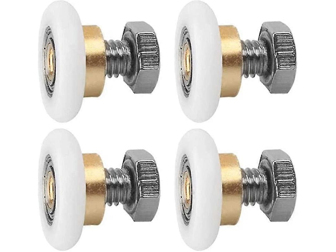 Rodillos Deslizantes para Porta de Ducha, Conjunto de 4, POM e Latão, Resistente à Corrosão S/MARCA