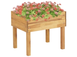 Vidaxl Vaso De Jardim Elevado 50x40x45 Cm Madeira Acácia Maciça