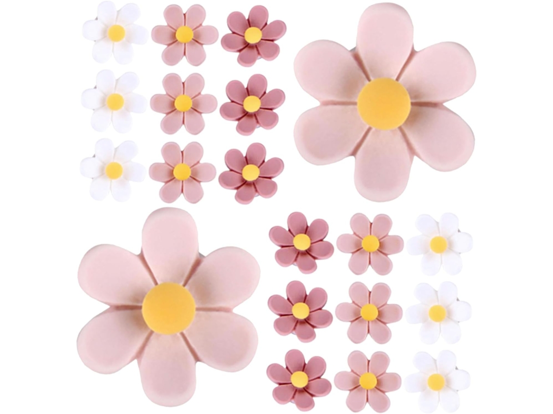 Conjunto De 30 Pregos Decorativos Resina Com Design Floral Para Parede, Ideais Para Escritório E Escola