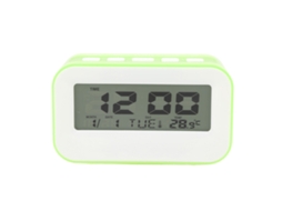 Reloj Despertador Niños Lcd Luz Musical Temporizador Recordatorio Cumpleaños Verde