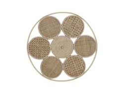 Peça Decorativa DKD HOME DECOR Rattan (45.5x2x45.5 cm)