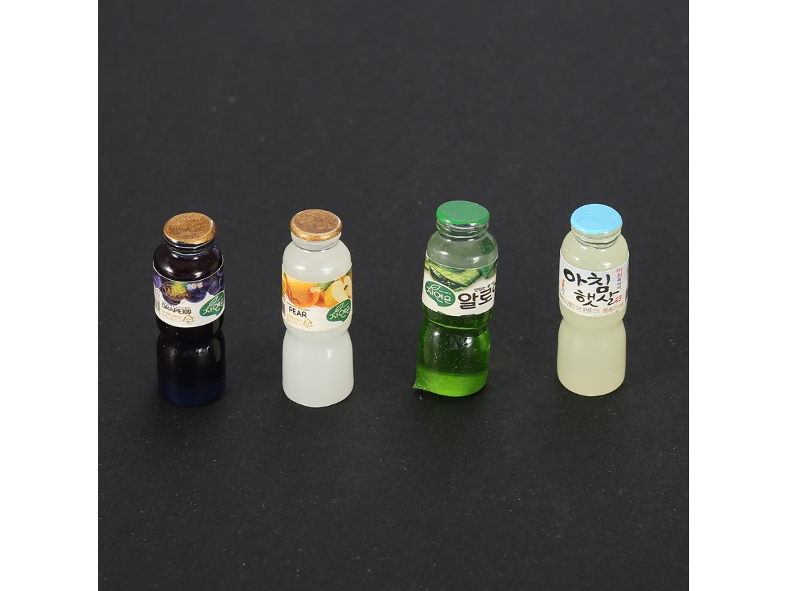 Dollhouse Juice Ornaments (1:12 Mini 4pcs Set) Eoocoo