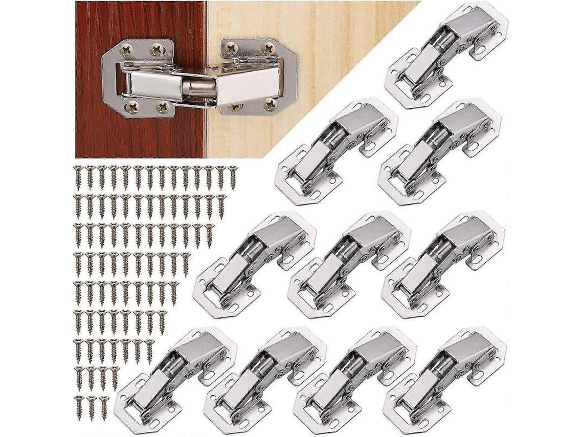 Hinge Para Armário Com Fechamento Silencioso 90 Graus, Inox Anti-roxo, Instalação Fácil Para Portas De Madeira