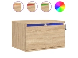 Wall-mounted Bedside Cabinet, Wall-mounted Bedside Cabinets Vidaxl Marrom Madeira Processada (n/a)