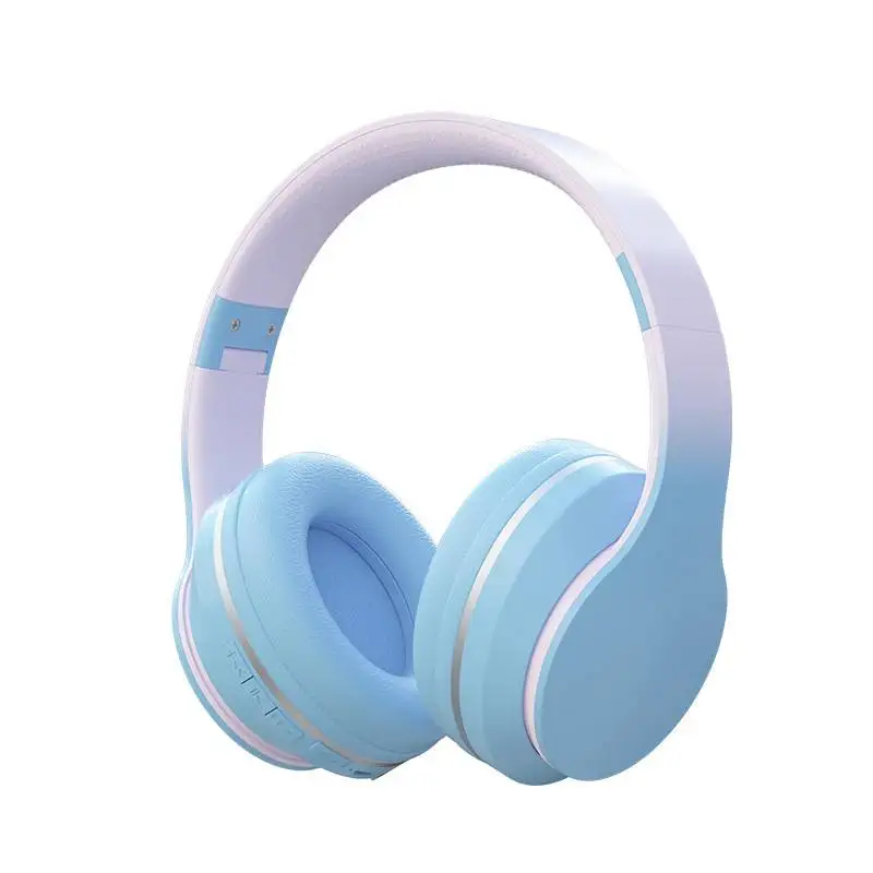 (azul-1) Fones De Ouvido Bluetooth Com Microfone E Degradê