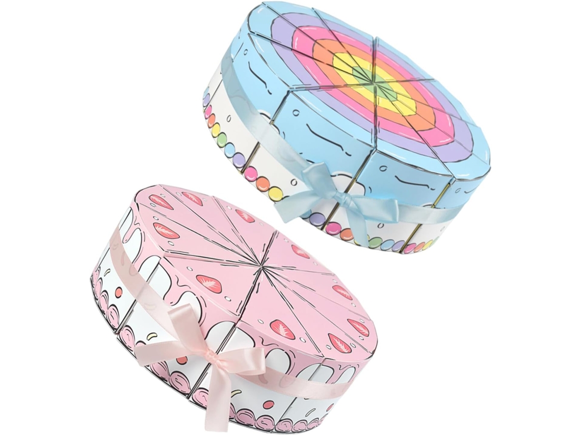Caixas De Papel Coloridas Para Doces, Formato De Fatia Bolo Triangular, Ideal Para Presentes, Pacote Com 10-unidades