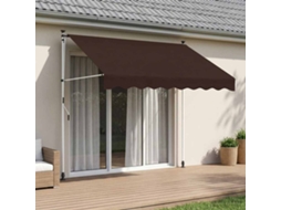 Vidaxl Toldo Retrátil Manual Castanho 200 Cm