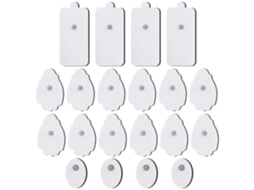 Lurelia Placas De Eletrodo Tens/ems 20 Unidades 5 Cm Conector 3,5 Mm Reutilizáveis Hidrogel