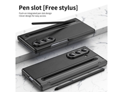 Capa Para Samsung Galaxy Z Fold 7, Com Compartimento Para Caneta (preta) Czhhmart