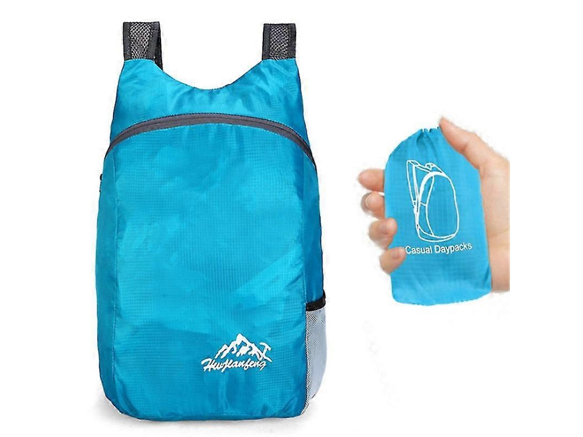 Mochila De Viagem Leve, Dobrável, Impermeável E Compacta, Para Caminhadas, Para Homens E Mulheres, Azul Claro