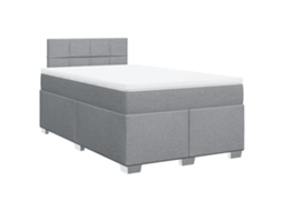 Cama com Molas/colchão 120x200 Cm Tecido Cinza claro MAISON EXCLUSIVE