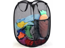 Cesto De Roupa Dobrável, Cesto De Arrumação Para Roupa Suja Com Pega, 60 X 34 X 34 Cm (preto)