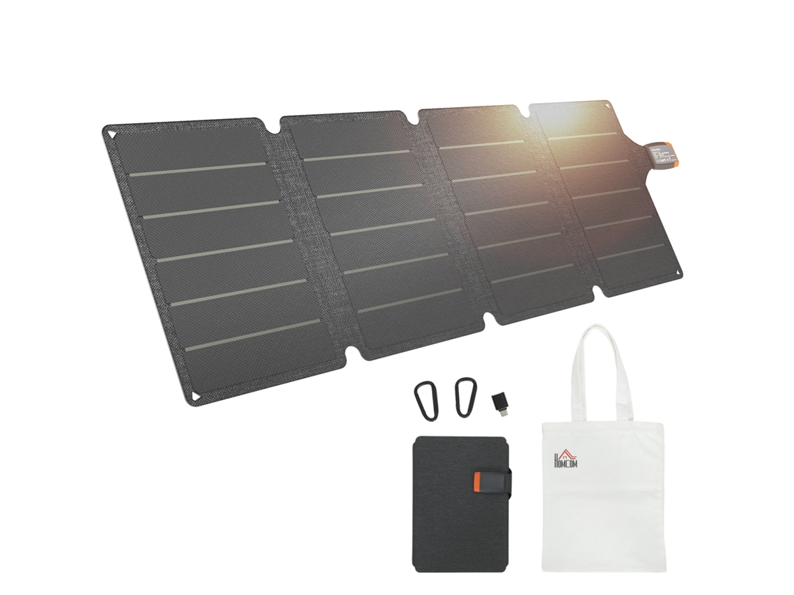 Painel Solar Dobrável 36w com Usb c Impermeável Ip67 VOLTEDGE