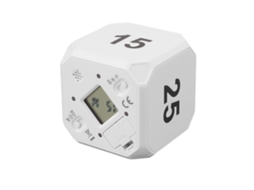 Cronômetro de Cozinha Portátil Cubo Flip Modos Ajustáveis 5 45 Minuto Branco Silencioso