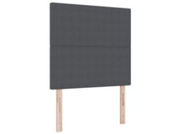 Conjunto 1 Cabeceira Estofada Vidaxl Cinzento Cordão (90 Cm)