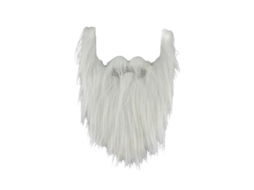 Barba Falsa Larga Peluda Para Disfraces Navideños Cosplay Fiesta Accesorio Teatral Blanco 1