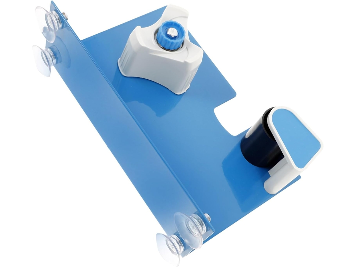 Dispensador de fita adesiva com base de ventosa para mesa, portátil e reutilizável, feito de ferro para uso em escrivaninhas.