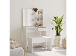 Vidaxl Conjunto Toucador 74,5x40x141 Cm Branco Brilhante