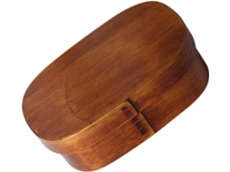 Marmita Bento Portátil De Madeira Ganazono, Estilo Japonês, Com Compartimentos Divididos E Design De Camada Única, Ideal