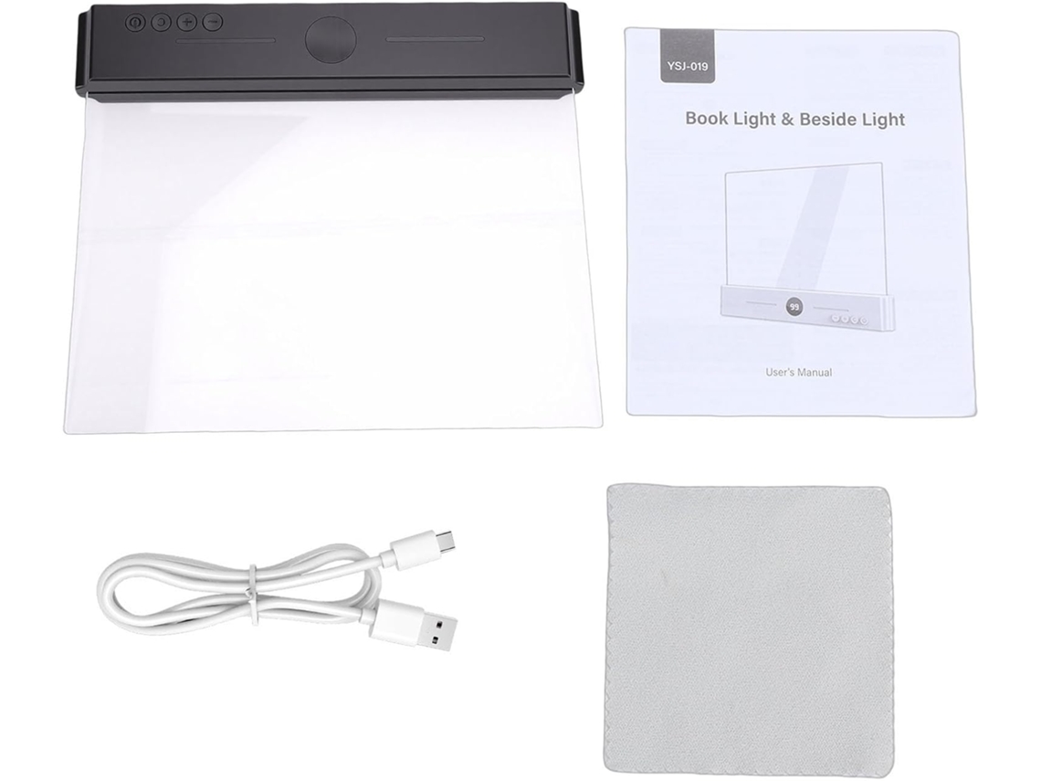 Luminária De Leitura Led Marhynchus Página Inteira Com 3 Modos Cor, Ajuste Contínuo De Intensidade, Temporizador De 1a