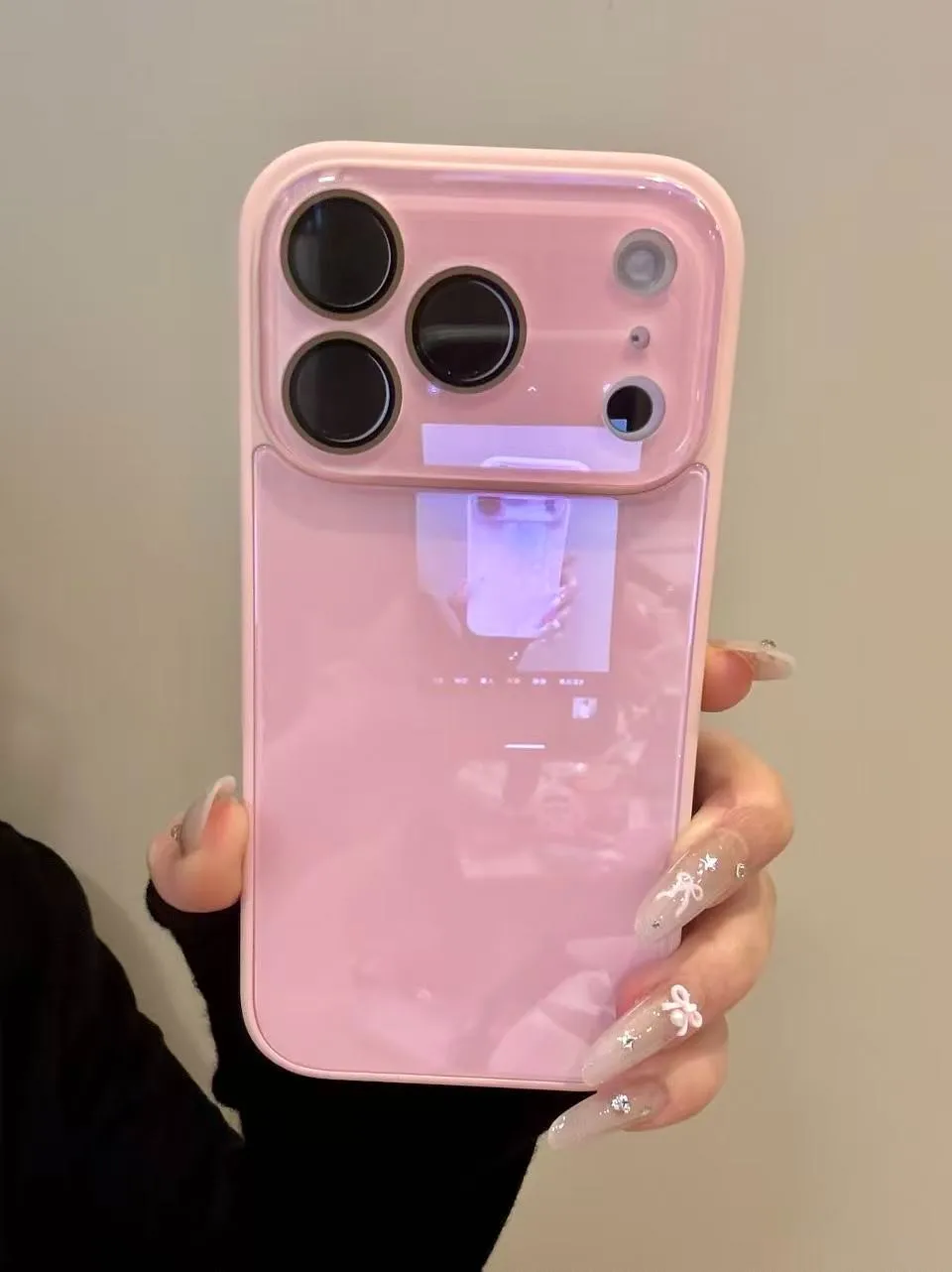 Capa Protetora De Câmera Em Vidro Temperado (rosa Para Iphone 16 Pro Max) Com Moldura Resistente A Impactos.