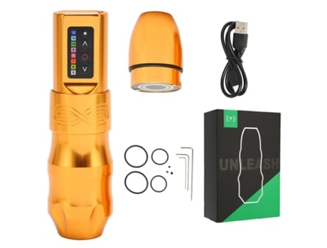 Máquina De Tatuagem Rotativa Sem Fio 2 Em 1, Caneta Com Bateria 2400mah Em Liga De Alumínio, Profissional Para Iniciantes Aiaididiy
