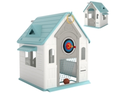5 em 1 Children's House, em Pp, Multicolor com Basquete. Anéis e Dardos. 132x118x124 Cm Ge