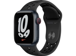 APPLE Watch Nike GPS+Cellular 41 mm Meia-noite com Bracelete Desportiva Nike Antracite/Preto