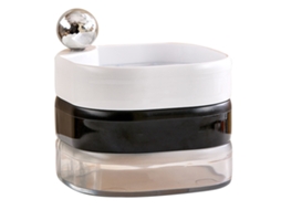 Organizador de Jóias S/MARCA giratório multicamadas, plástico leve, para pulseiras, brincos, viagem, branco/preto/transparente