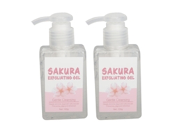 2pcs Exfoliante Facial Gel Suave Com Extrato De Flor De Cerejeira Remoção De Pele Morta 100g