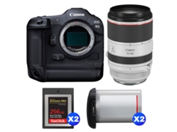 Eos R3 + Rf 70 200mm F/2.8 L Is Usm + 2 Sandisk 256gb Extreme Pro Cfexpress Type B + 2 Canon Lp e19 + Ebook Pricedirect CANON