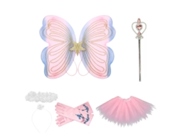 Conjunto De Fantasia De Borboleta Princesa Para Meninas Crianças - Laxiscreed